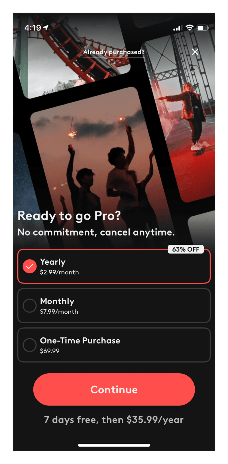 featured product badge paywall example videoleap